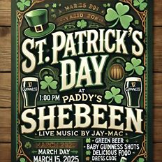 St. Patrick's Day Party @ Paddy's Shebeen