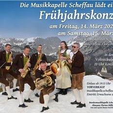 Spring Concert of  brass band Scheffau