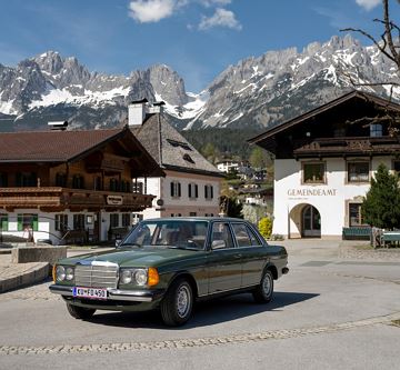 Grüner Stern - AlpenSchlössl Bergdoktor-Mercedes
