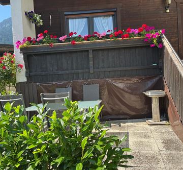 App. Garten Terrasse und Eingang