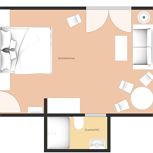 Doppelzimmer - 26m², ohne Verpflegung mit DU/WC/TV