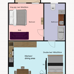 Appartement, bad, WC, 4 of meer slaapkamers